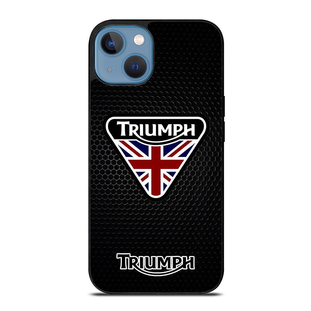 TRIUMPH MOTORCYCLE METAL LOGO iPhone 13 Case Cover