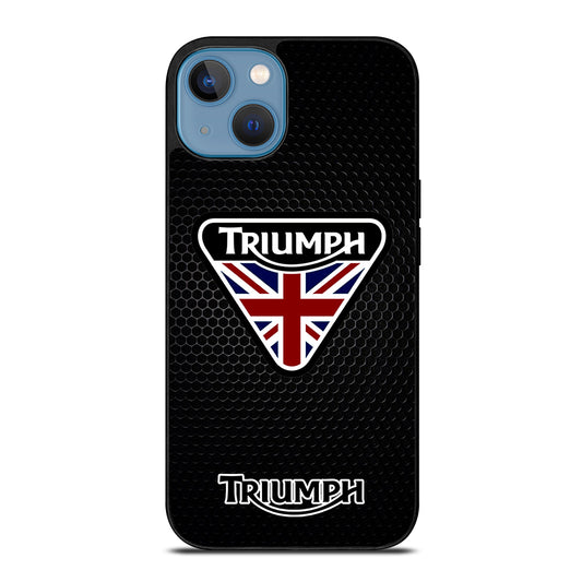 TRIUMPH MOTORCYCLE METAL LOGO iPhone 13 Case Cover
