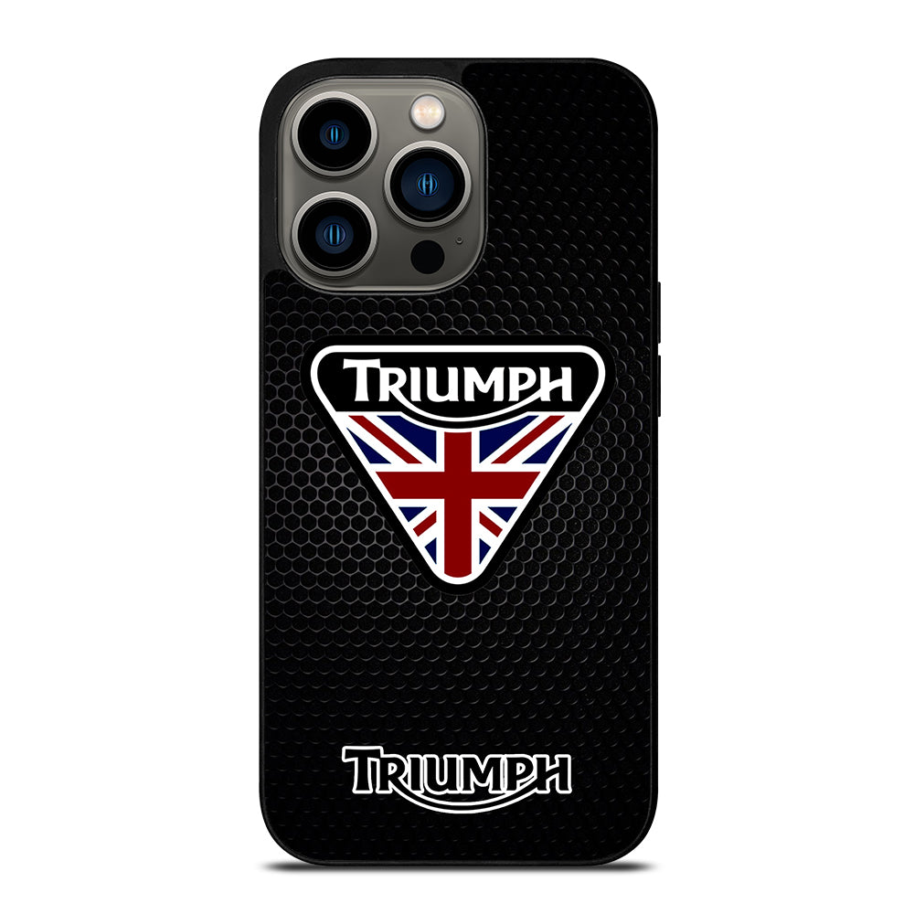 TRIUMPH MOTORCYCLE METAL LOGO iPhone 13 Pro Case Cover