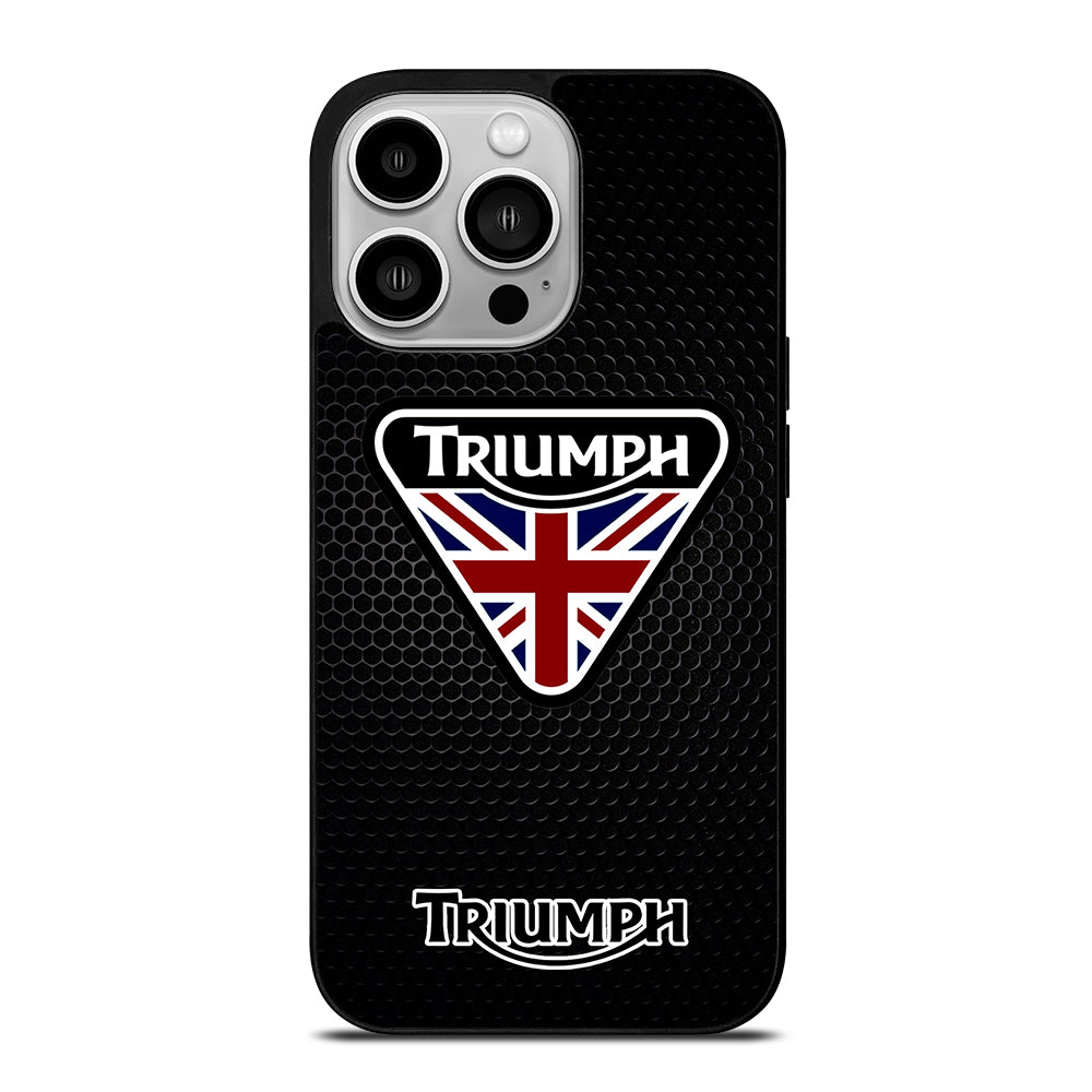 TRIUMPH MOTORCYCLE METAL LOGO iPhone 14 Pro Case Cover