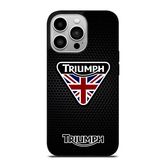 TRIUMPH MOTORCYCLE METAL LOGO iPhone 14 Pro Case Cover