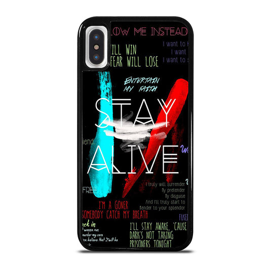 TWENTY ONE PILOTS STAY ALIVE LYRICS iPhone X / XS Case Cover