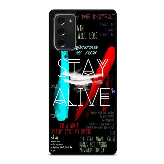 TWENTY ONE PILOTS STAY ALIVE LYRICS Samsung Galaxy Note 20 Case Cover