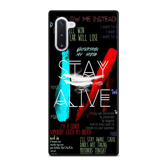 TWENTY ONE PILOTS STAY ALIVE LYRICS Samsung Galaxy Note 10 Case Cover