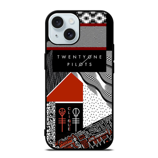 TWENTY ONE PILOTS BLURRYFACE iPhone 15 Case Cover