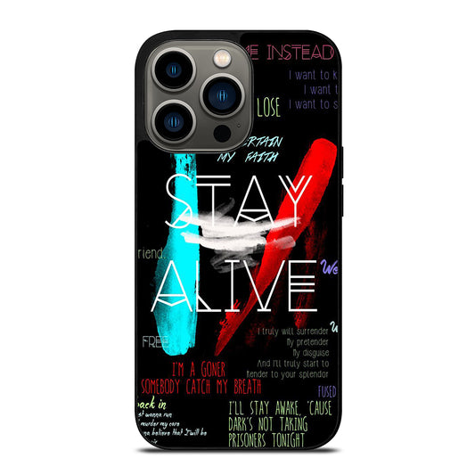 TWENTY ONE PILOTS STAY ALIVE LYRICS iPhone 13 Pro Case Cover