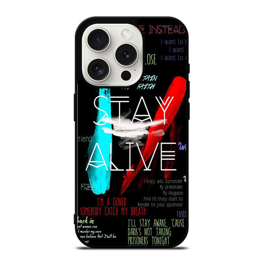 TWENTY ONE PILOTS STAY ALIVE LYRICS iPhone 15 Pro Case Cover