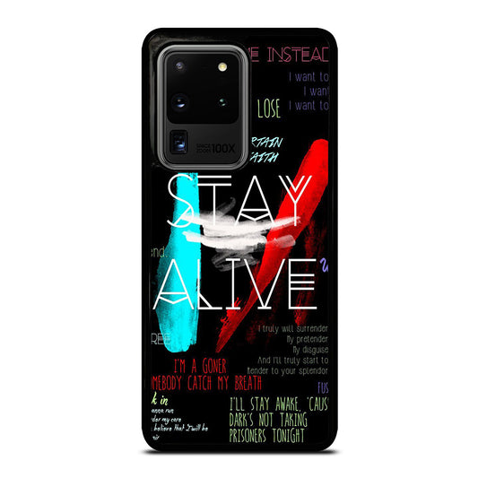 TWENTY ONE PILOTS STAY ALIVE LYRICS Samsung Galaxy S20 Ultra Case Cover