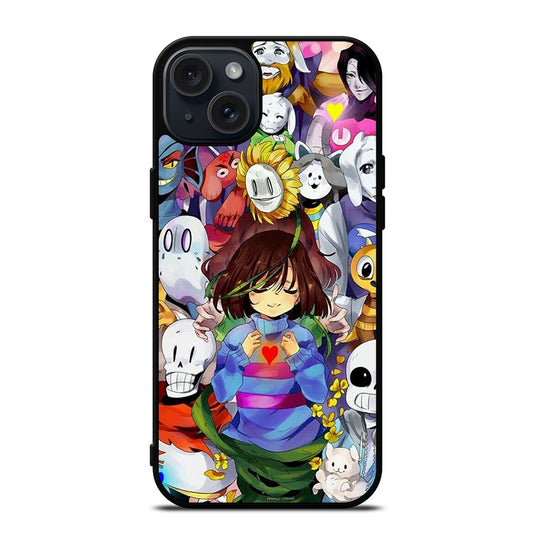 UNDERTALE ALL CHARACTER CARTOON 3 iPhone 15 Plus Case Cover