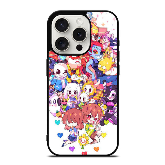 UNDERTALE ALL CHARACTER CARTOON iPhone 15 Pro Case Cover