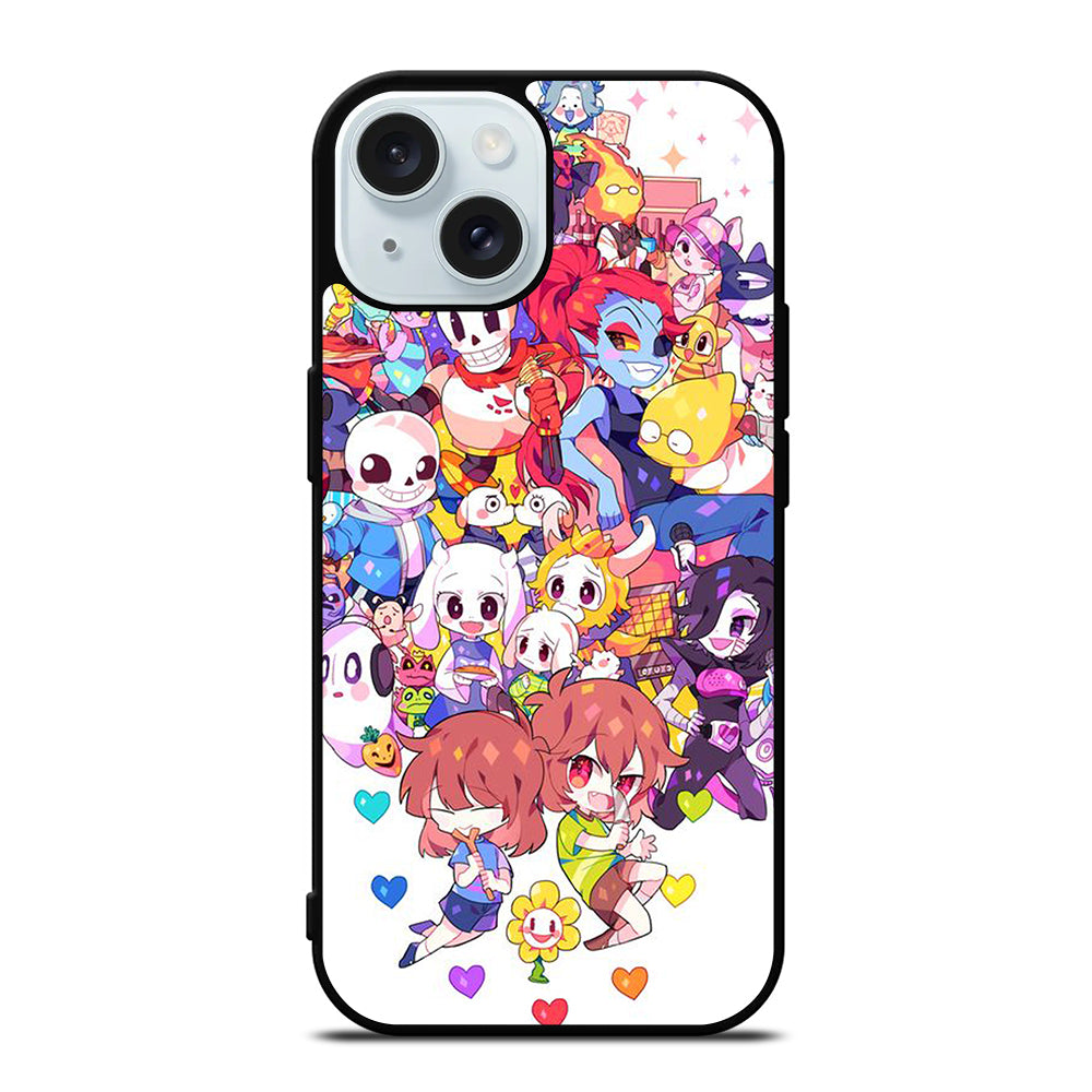 UNDERTALE ALL CHARACTER CARTOON iPhone 15 Case Cover