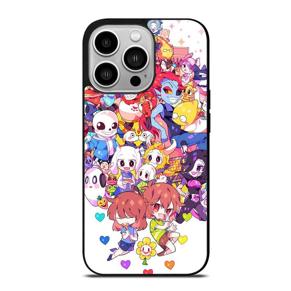 UNDERTALE ALL CHARACTER CARTOON iPhone 14 Pro Case Cover