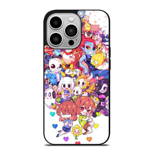 UNDERTALE ALL CHARACTER CARTOON iPhone 14 Pro Case Cover