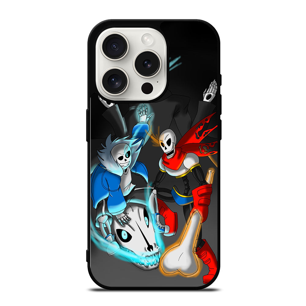 UNDERTALE PAPYRUS AND SANS ART iPhone 15 Pro Case Cover