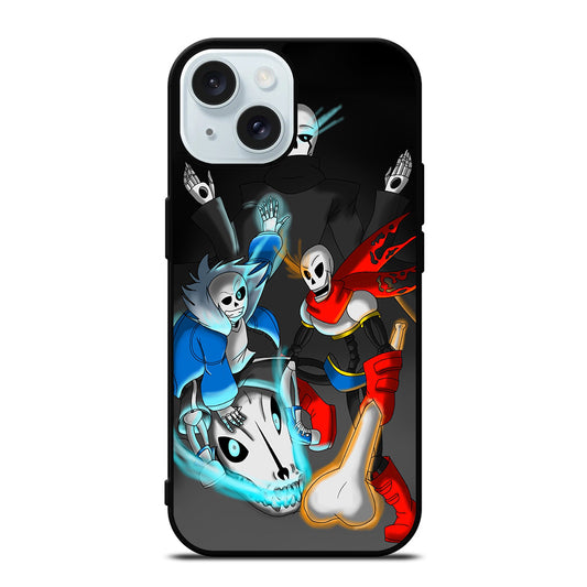 UNDERTALE PAPYRUS AND SANS ART iPhone 15 Case Cover