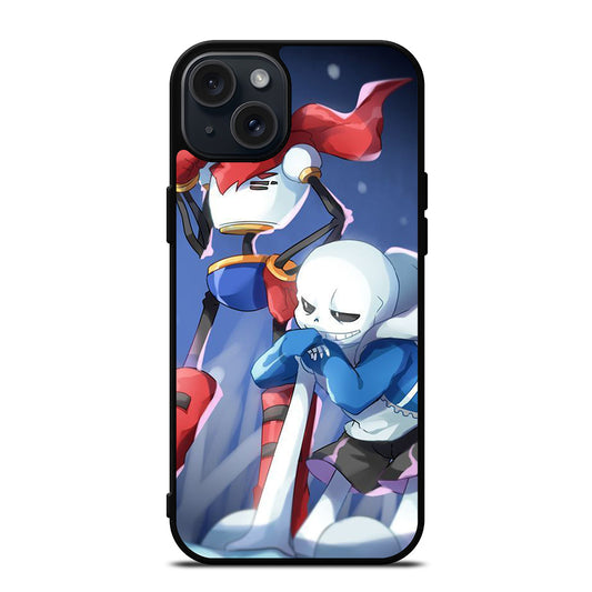 UNDERTALE PAPYRUS AND SANS CARTOON iPhone 15 Plus Case Cover