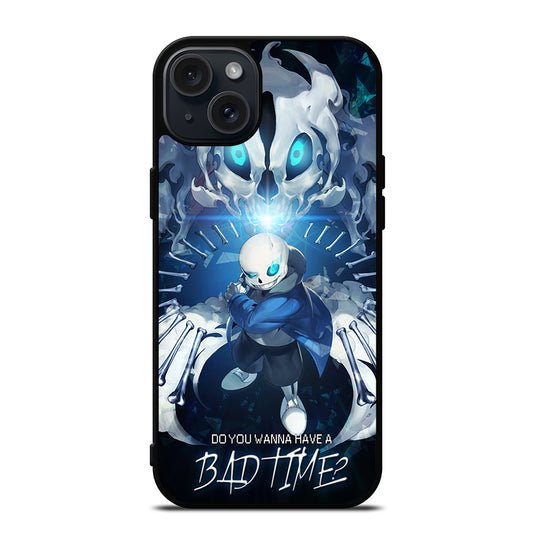 UNDERTALE SANS BAD TIME CARTOON iPhone 15 Plus Case Cover