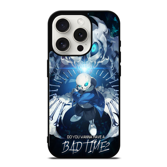 UNDERTALE SANS BAD TIME CARTOON iPhone 15 Pro Case Cover