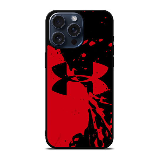 UNDER ARMOUR BLACK RED LOGO iPhone 15 Pro Max Case Cover