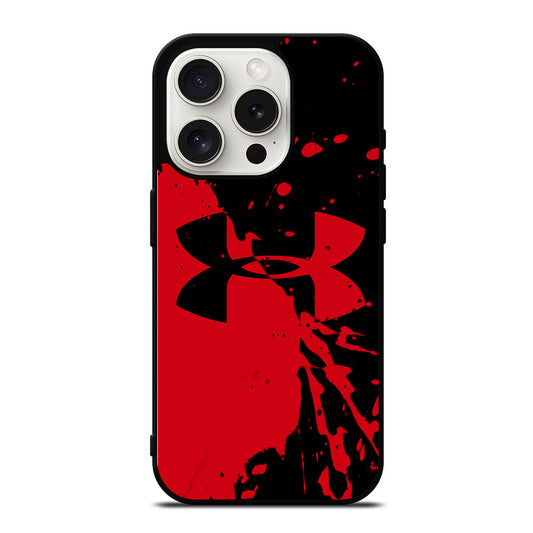 UNDER ARMOUR BLACK RED LOGO iPhone 15 Pro Case Cover