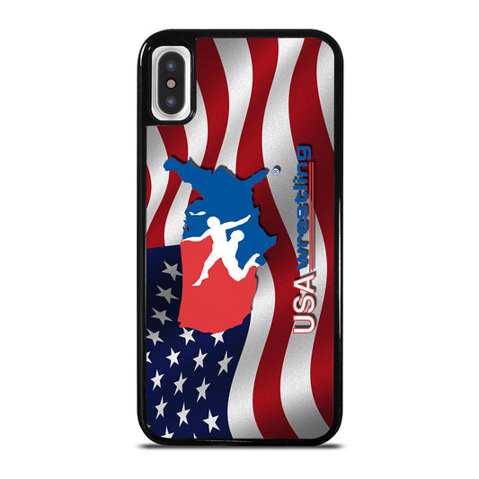 USA WRESTLING FLAG LOGO iPhone X / XS Case Cover