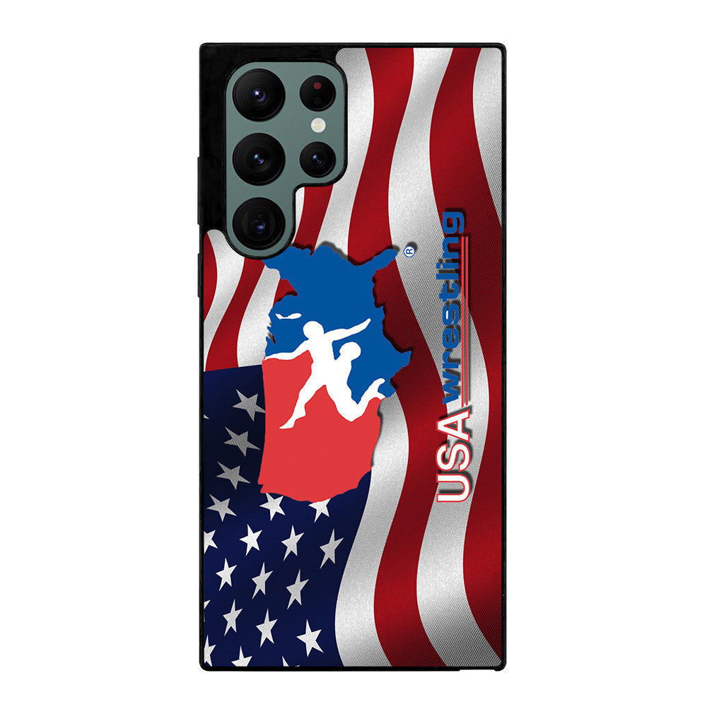 USA WRESTLING FLAG LOGO Samsung Galaxy S22 Ultra Case Cover