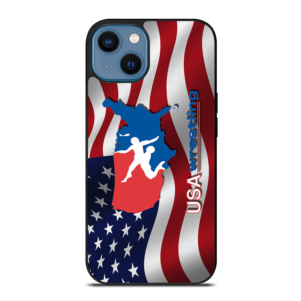 USA WRESTLING FLAG LOGO iPhone 14 Case Cover