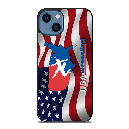 USA WRESTLING FLAG LOGO iPhone 14 Case Cover