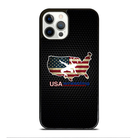 USA WRESTLING METAL LOGO iPhone 12 Pro Case Cover