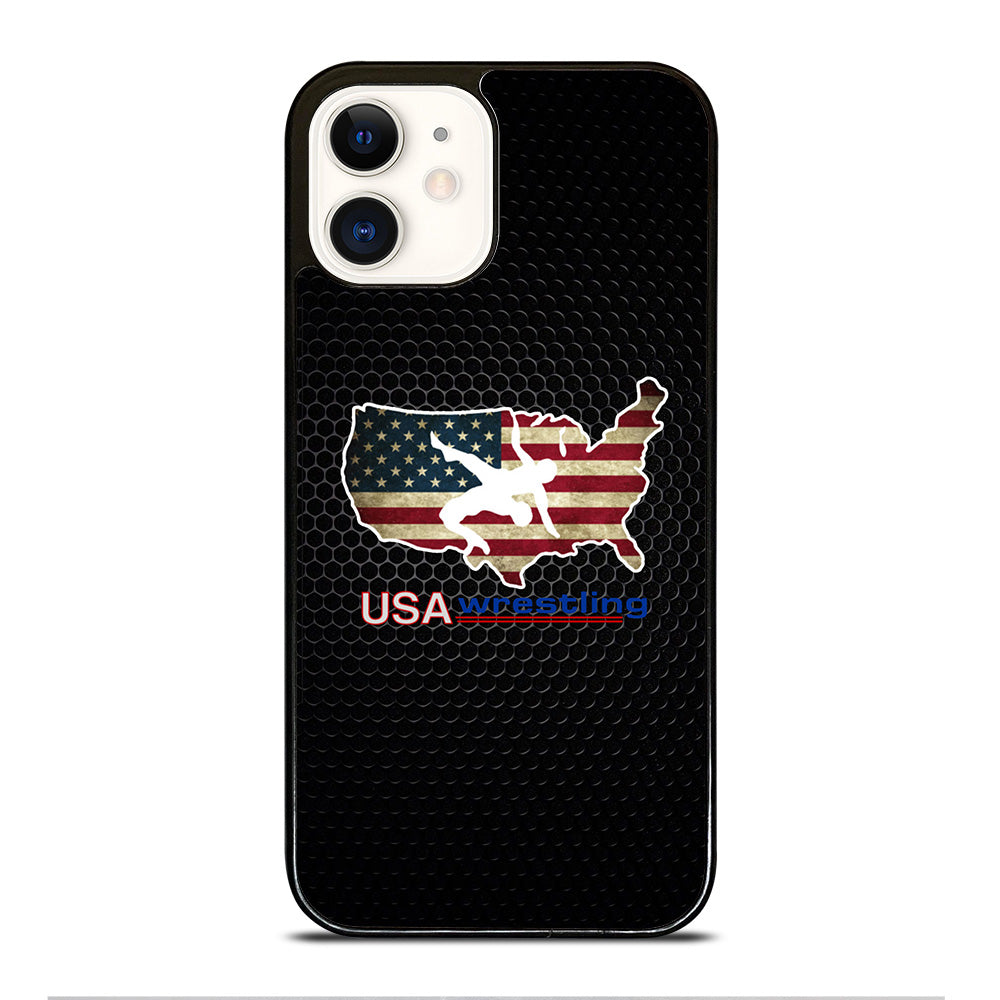 USA WRESTLING METAL LOGO iPhone 12 Case Cover