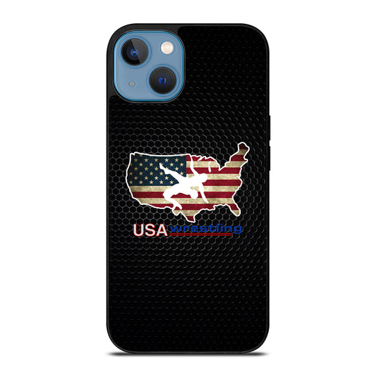 USA WRESTLING METAL LOGO iPhone 13 Case Cover