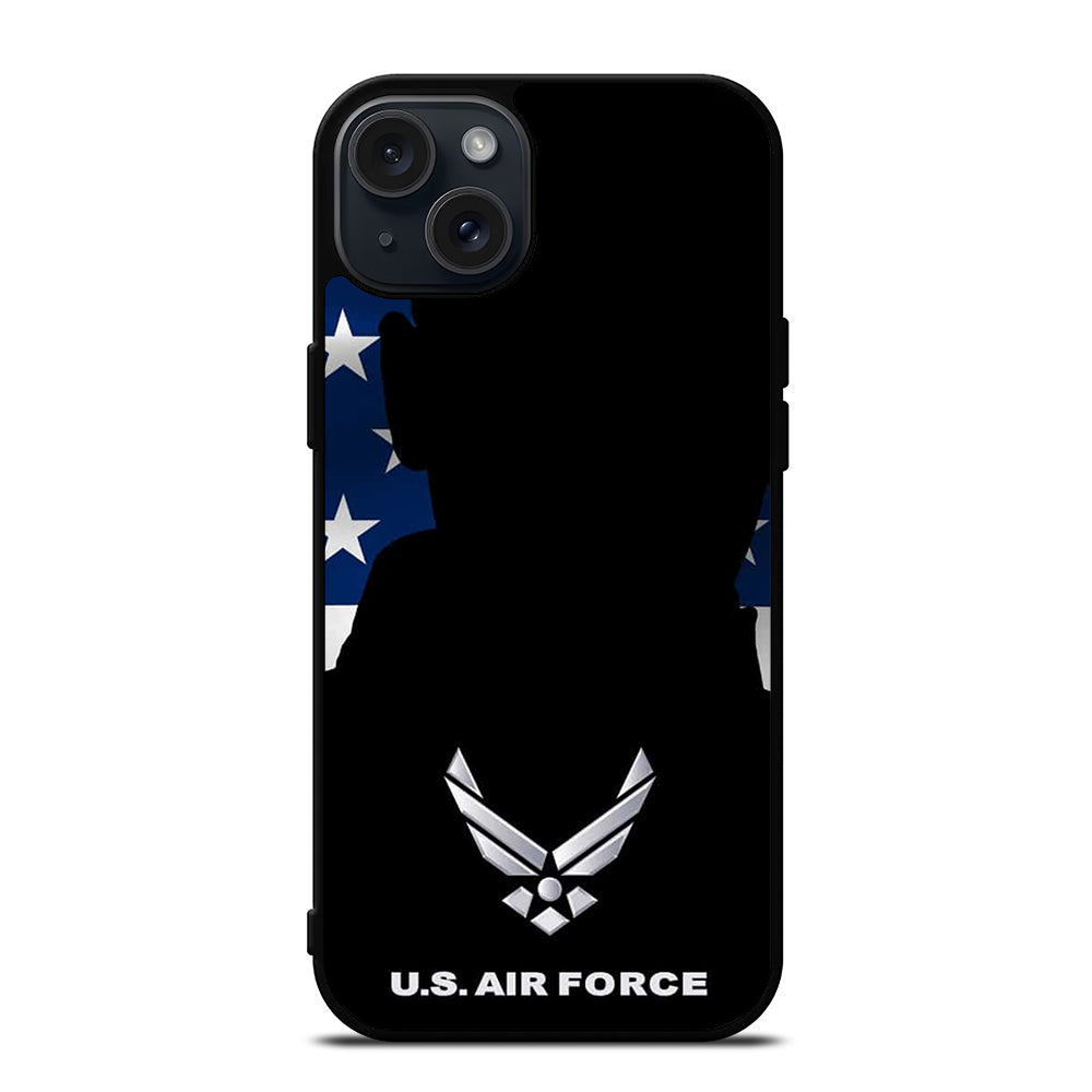 US AIR FORCE AMERICAN FLAG iPhone 15 Plus Case Cover
