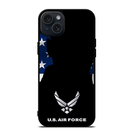 US AIR FORCE AMERICAN FLAG iPhone 15 Plus Case Cover