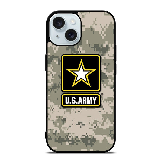 US ARMY USA MILITARY CAMO LOGO iPhone 15 Case Cover