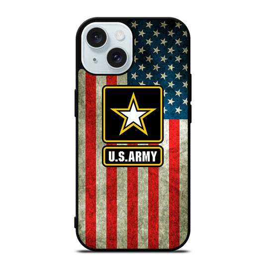 US ARMY USA MILITARY FLAG LOGO iPhone 15 Case Cover