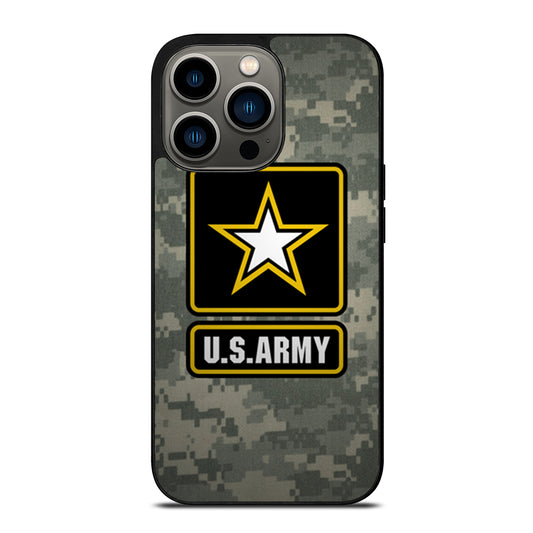 US ARMY USA MILITARY LOGO CAMO iPhone 13 Pro Case Cover