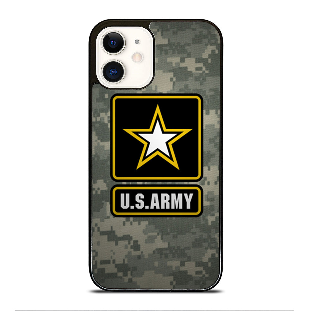 US ARMY USA MILITARY LOGO CAMO iPhone 12 Case Cover
