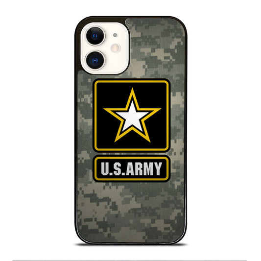 US ARMY USA MILITARY LOGO CAMO iPhone 12 Case Cover