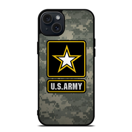 US ARMY USA MILITARY LOGO CAMO iPhone 15 Plus Case Cover