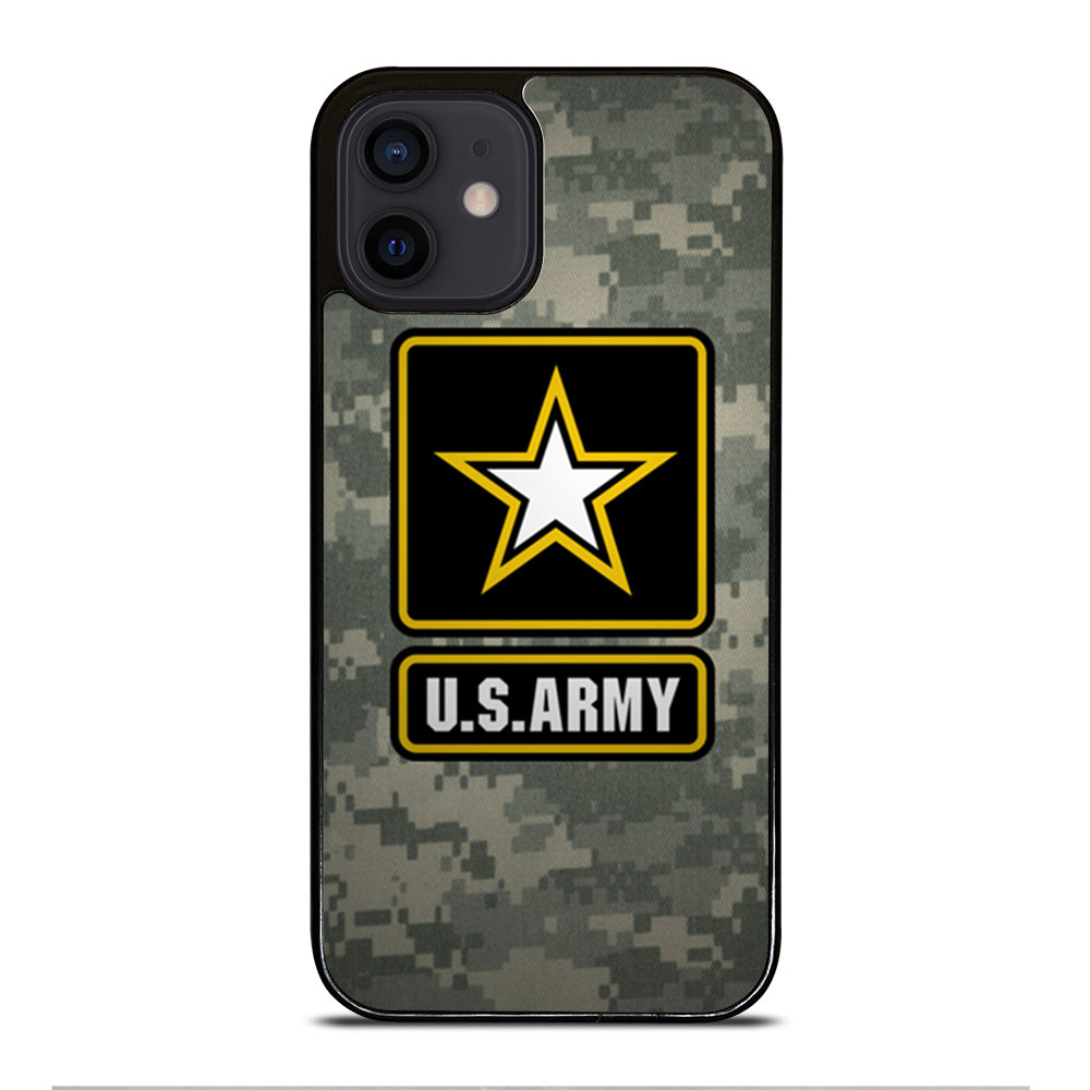 US ARMY USA MILITARY LOGO CAMO iPhone 12 Mini Case Cover