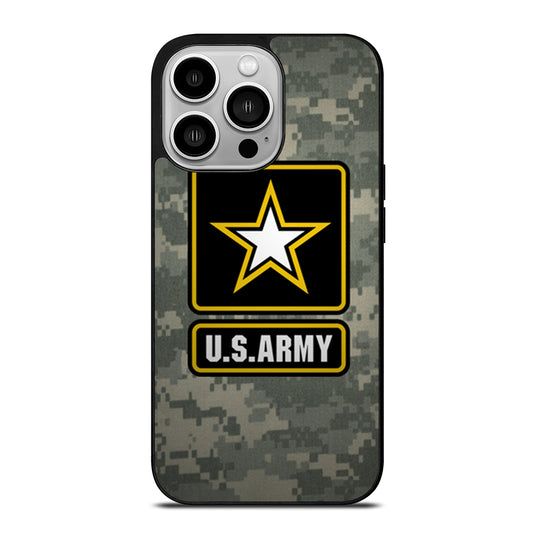 US ARMY USA MILITARY LOGO CAMO iPhone 14 Pro Case Cover