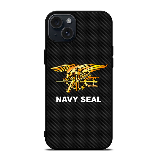 US NAVY SEAL CARBON LOGO iPhone 15 Plus Case Cover