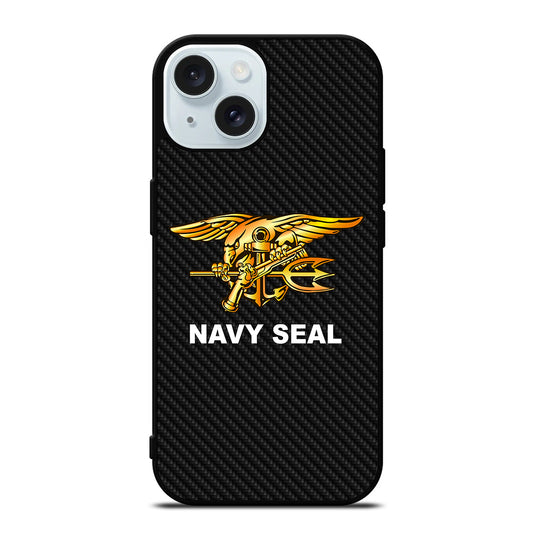 US NAVY SEAL CARBON LOGO iPhone 15 Case Cover