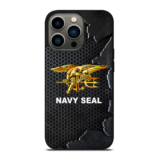 US NAVY SEAL LOGO METAL iPhone 13 Pro Case Cover