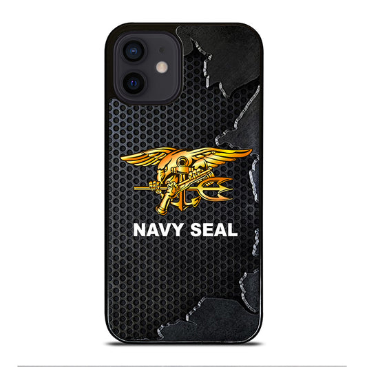 US NAVY SEAL LOGO METAL iPhone 12 Mini Case Cover