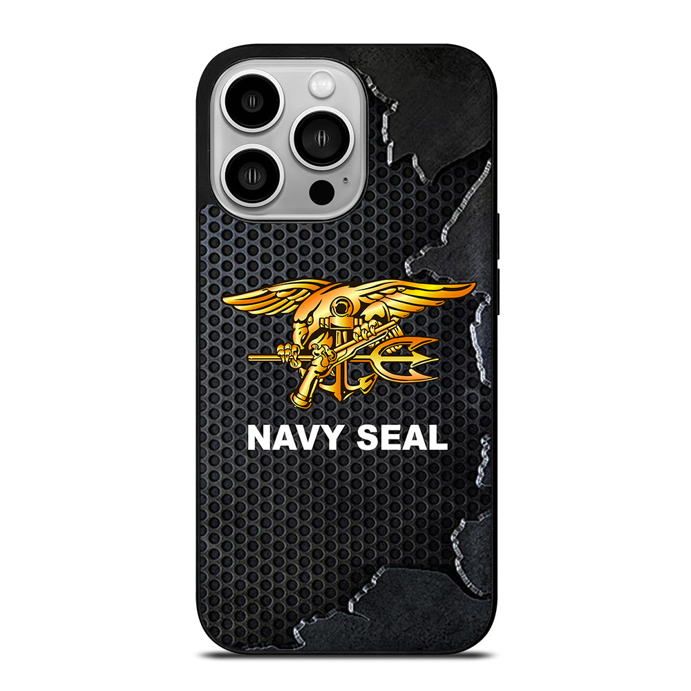 US NAVY SEAL LOGO METAL iPhone 14 Pro Case Cover