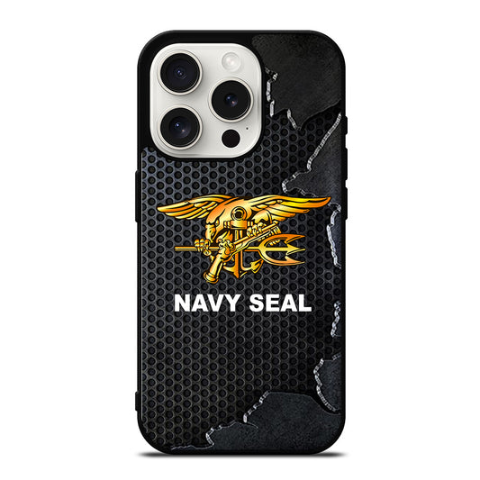 US NAVY SEAL LOGO METAL iPhone 15 Pro Case Cover