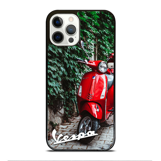 VESPA PIAGGIO RED MOTORCYCLE iPhone 12 Pro Case Cover