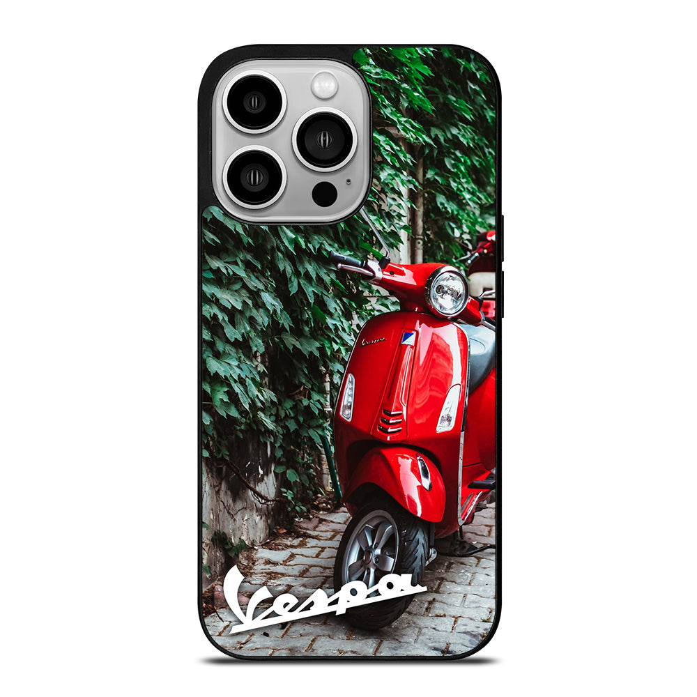 VESPA PIAGGIO RED MOTORCYCLE iPhone 14 Pro Case Cover