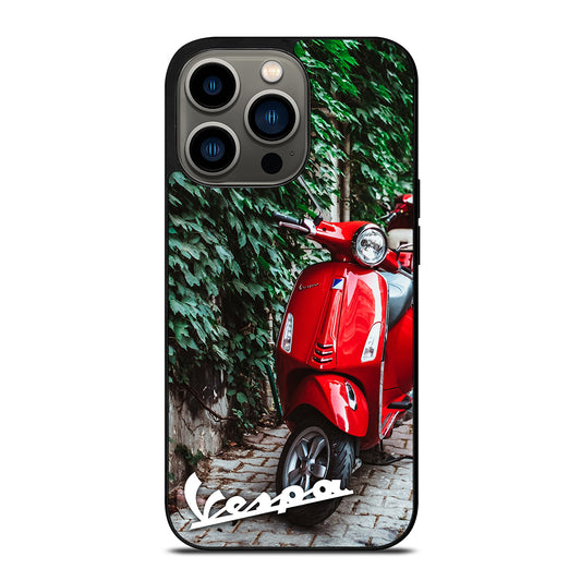 VESPA PIAGGIO RED MOTORCYCLE iPhone 13 Pro Case Cover